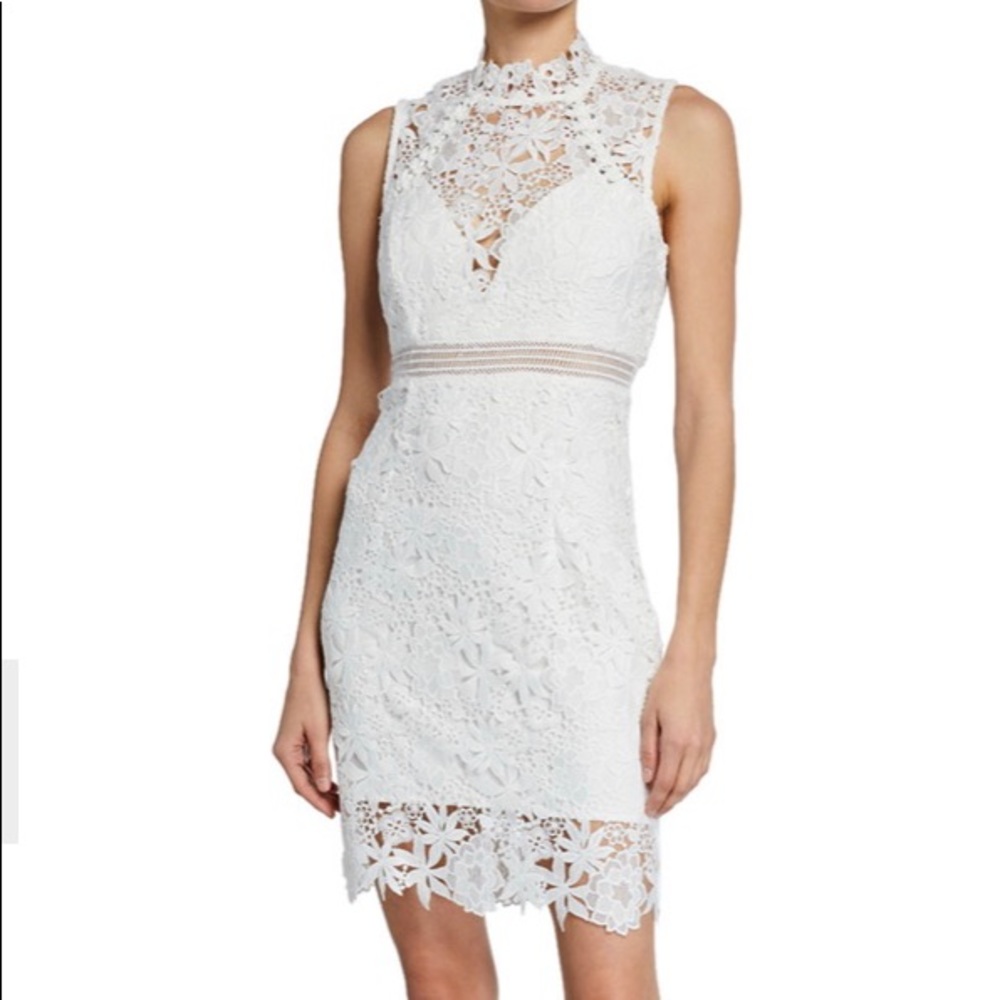 Bardot Paris Floral Lace Navy Blue Dress